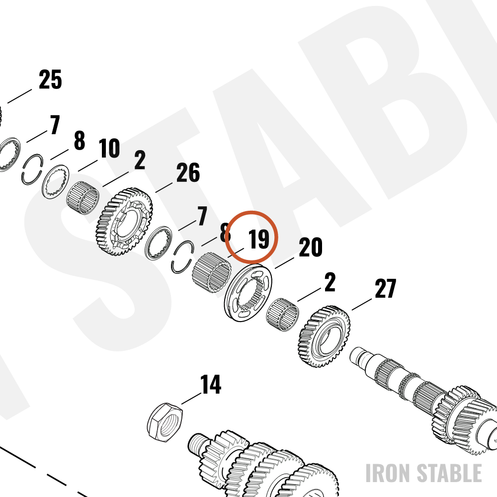 Harley-Davidson Guide Hub, Dog Ring