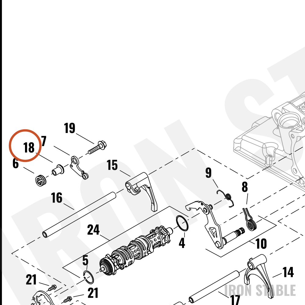 Harley-Davidson Int Shftr Mech Component, Sleeve, De