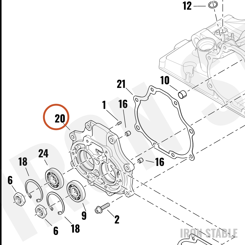 Harley-Davidson Access Door, Xmsn, Main, Brng, Ass
