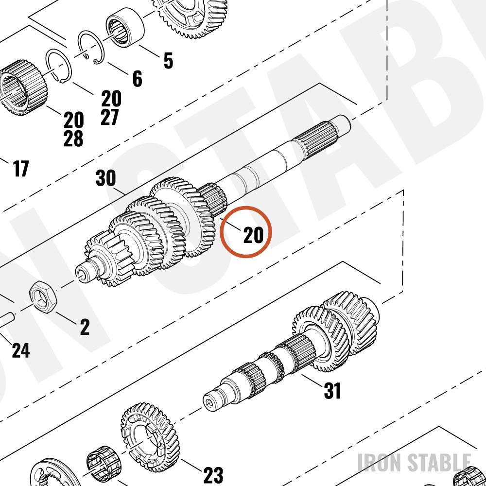 Harley-Davidson Mainshaft, Xmsn, Input Shaft