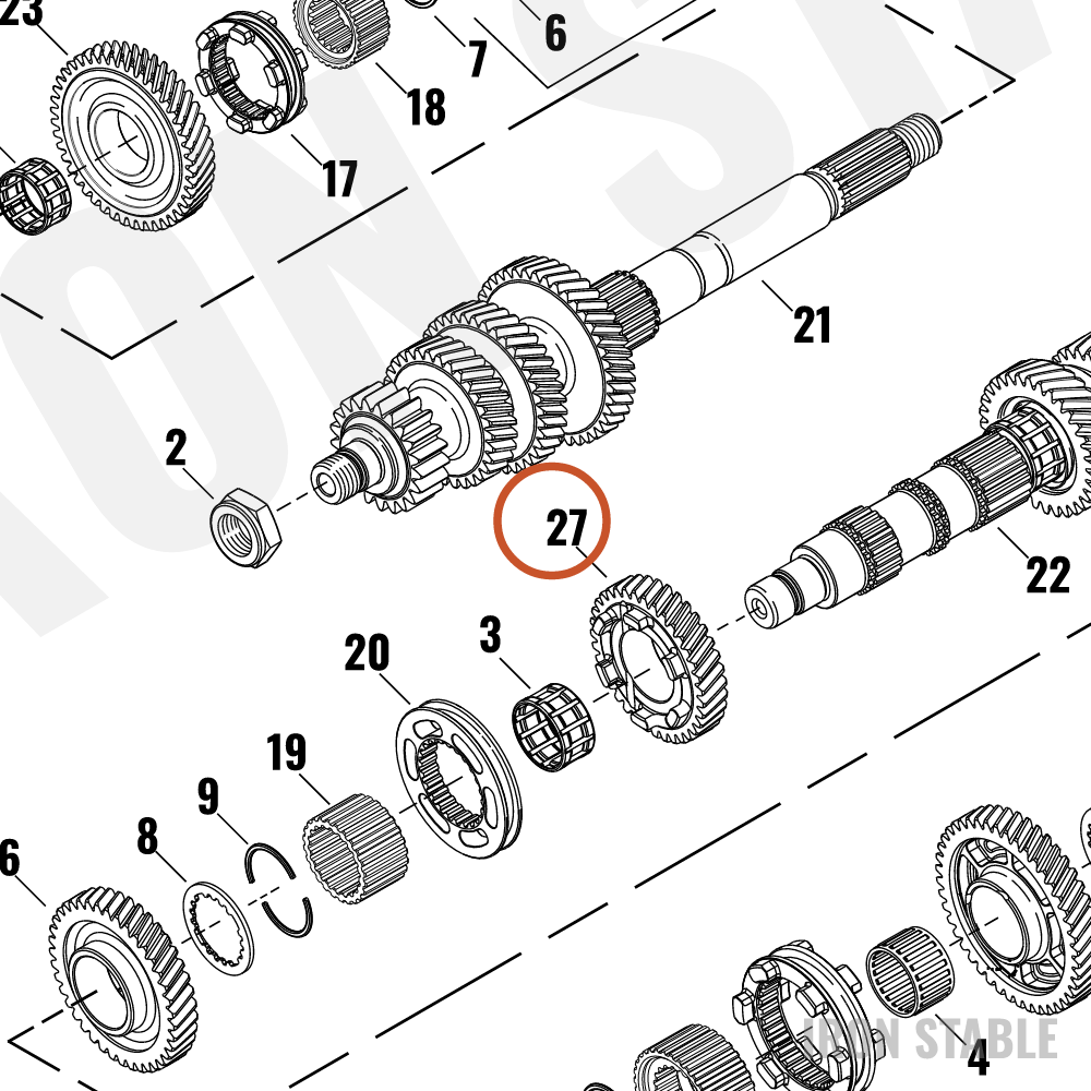Harley-Davidson Gear, 4th Cntrshaft