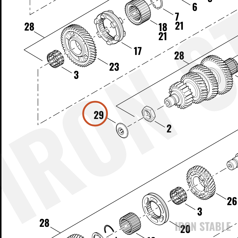 Harley-Davidson Pt Drln Misc Component, Mainshaft O