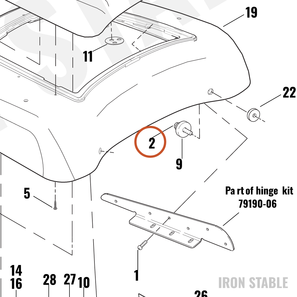 Harley-Davidson Hex Cap Flange Head Screw