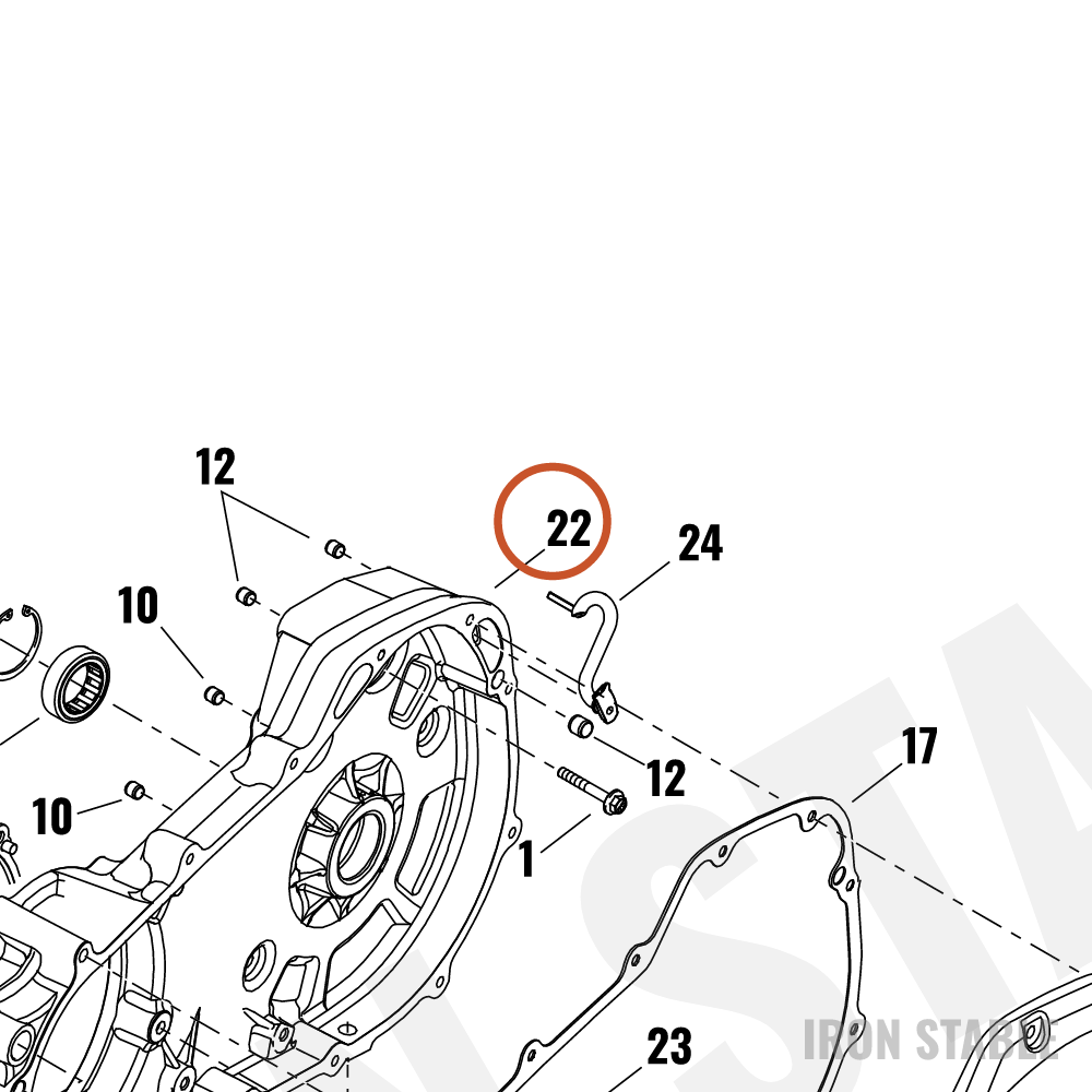 Harley-Davidson Housing, Inr Pri, Assembly, Black Gra
