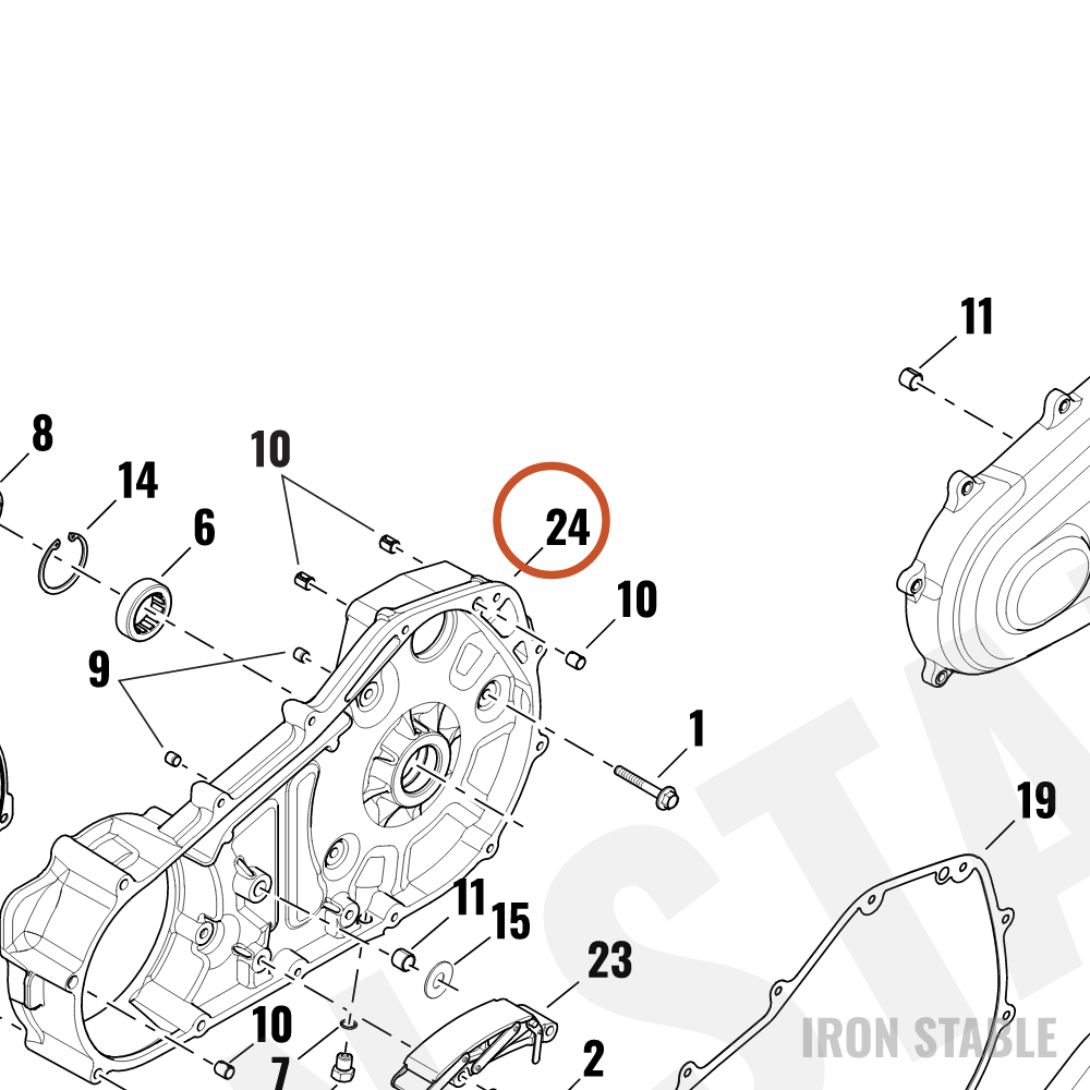 Harley-Davidson Housing, Inr Pri, Sub-Assembly, Black