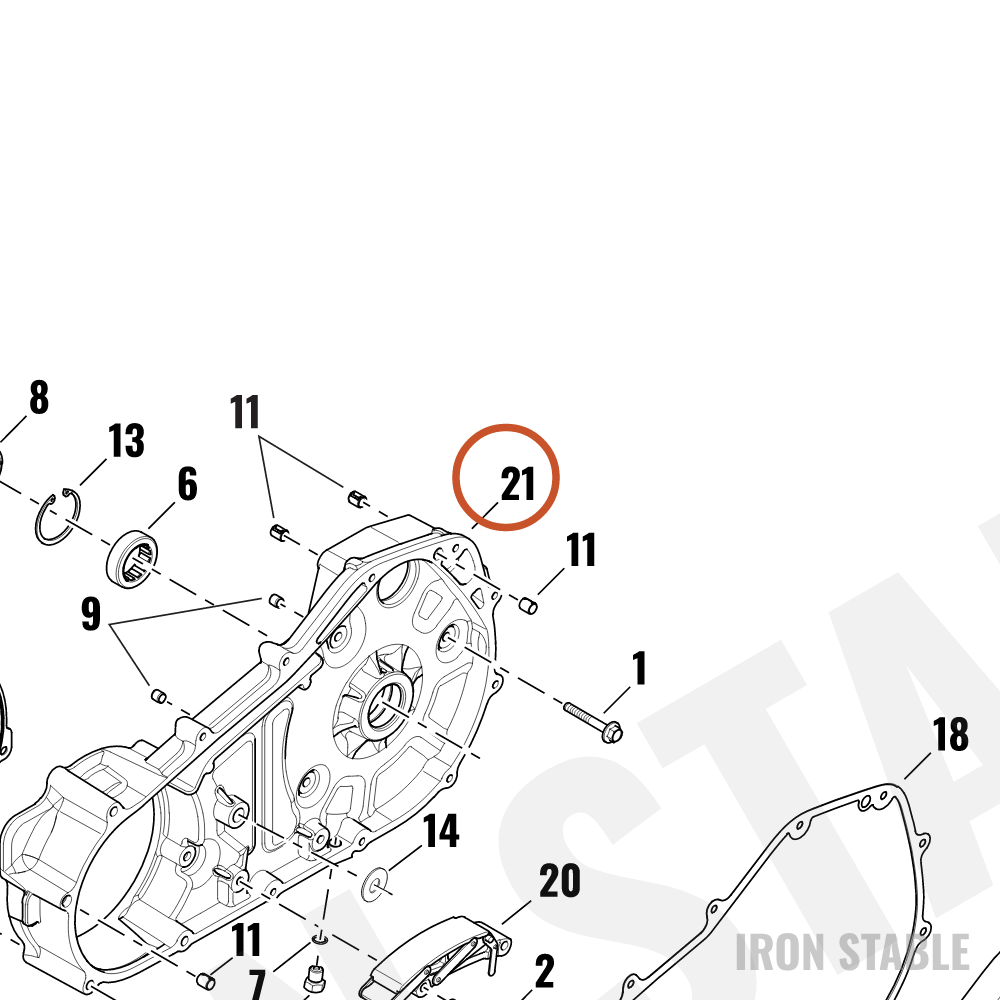 Harley-Davidson Housing, Inr Pri, Sub-Assembly, Black