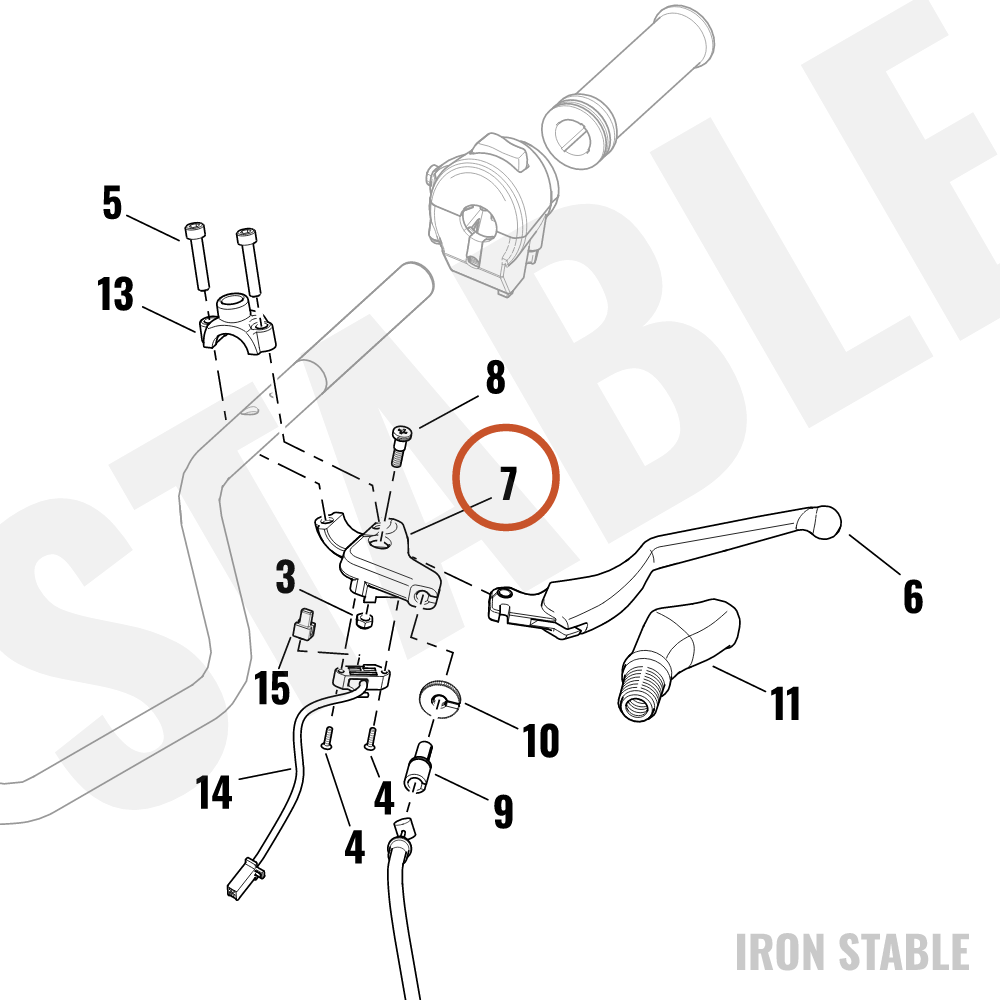 Harley-Davidson Clamp, Cl Lvr Mt, X