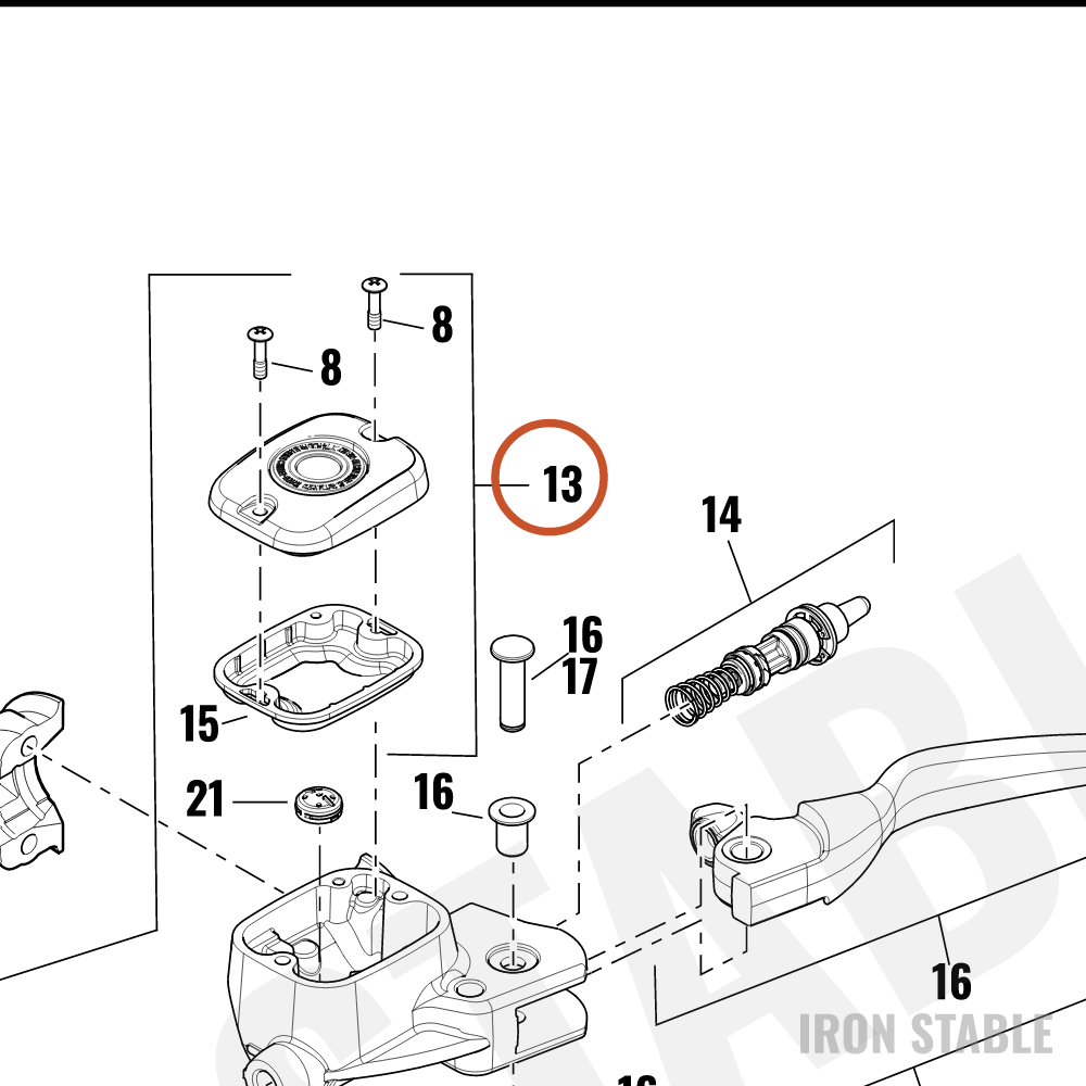 Harley-Davidson Clutch Mast Cyl Cover Kit