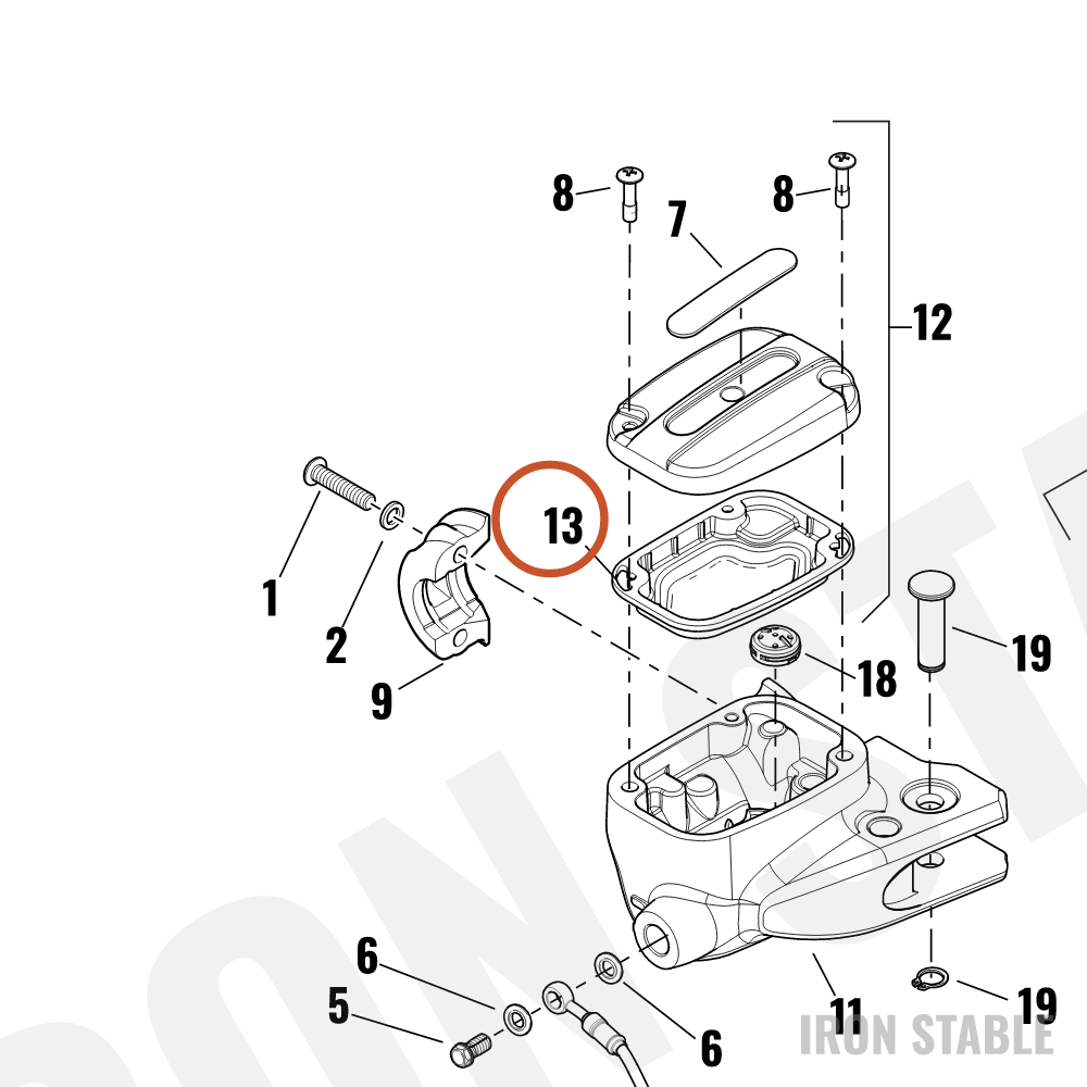 Harley-Davidson Gasket, Cover, Master Cyl