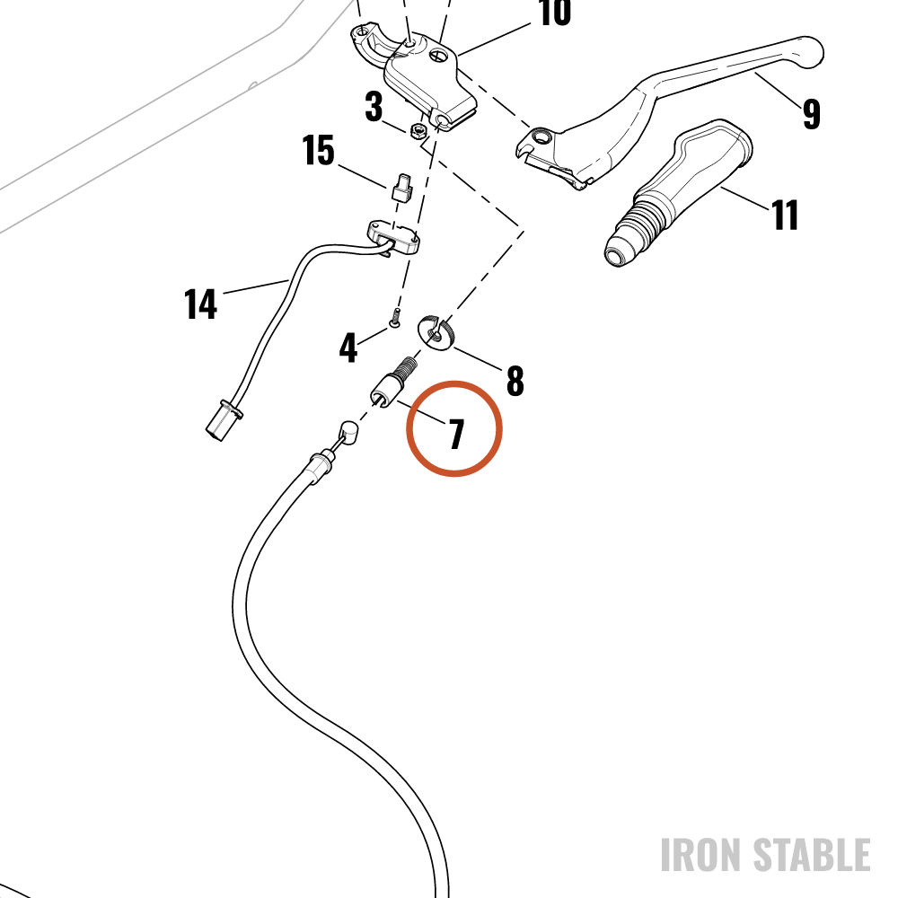 Harley-Davidson Adjuster, Clutch Cable