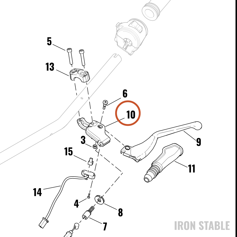 Harley-Davidson Clamp, Cl Lvr Mt, Machined