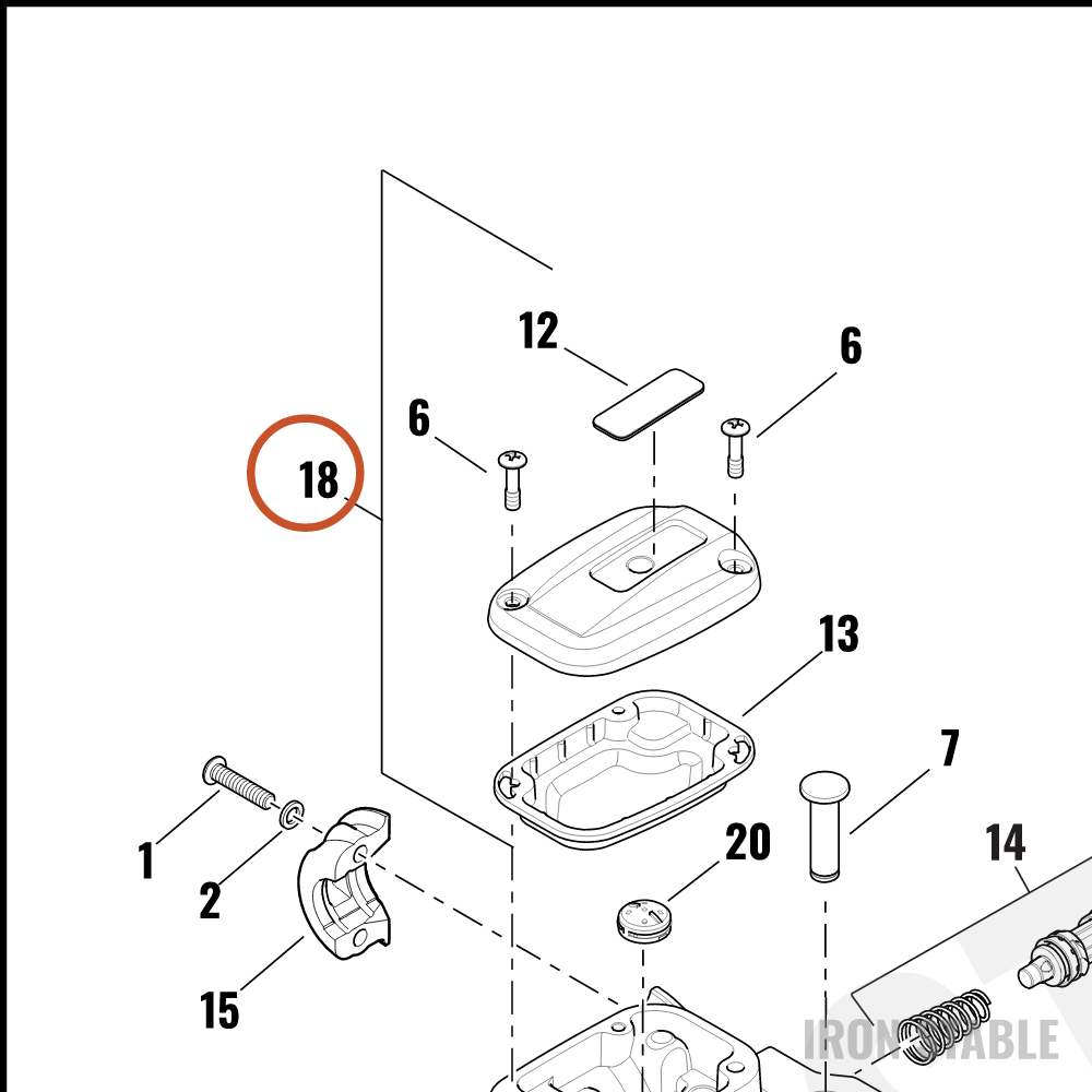 Harley-Davidson Cover, Clutch Master Cyl, Kit W/Gs