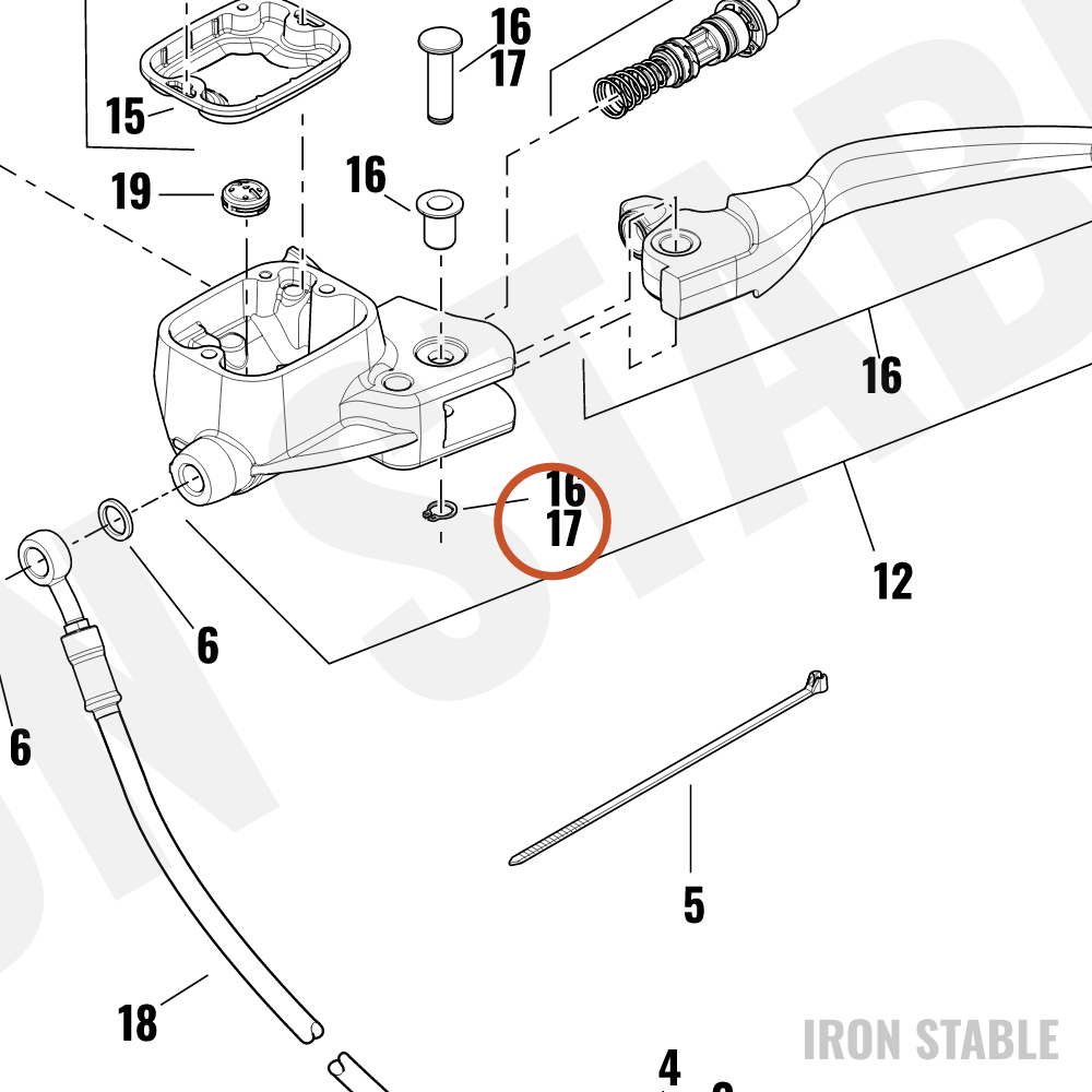 Harley-Davidson Kit, Cl Lvr, Pivot Pin Assembly