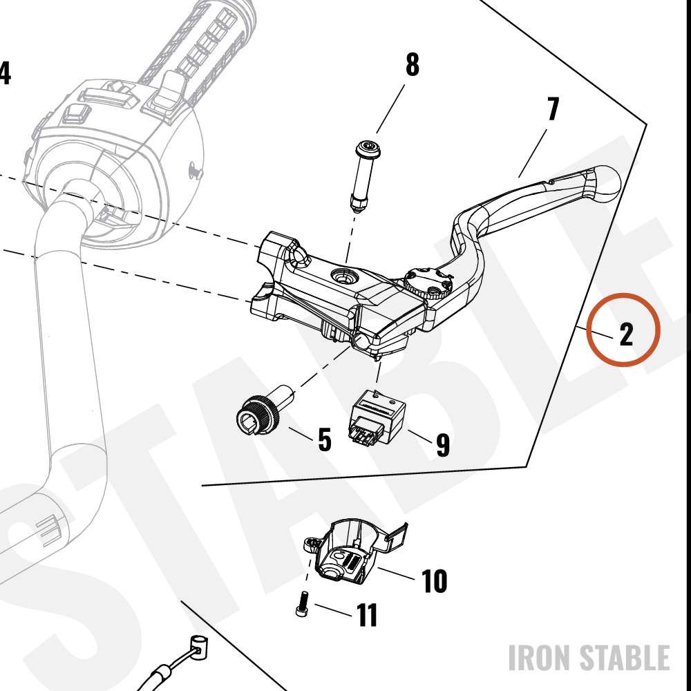 Harley-Davidson Lever, Cl, Adjustable Assembly