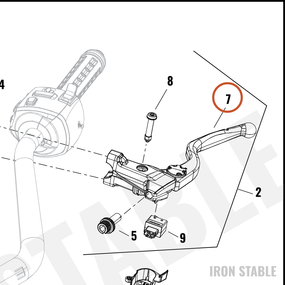 Harley-Davidson Lever, Cl, Adjustable Subassy