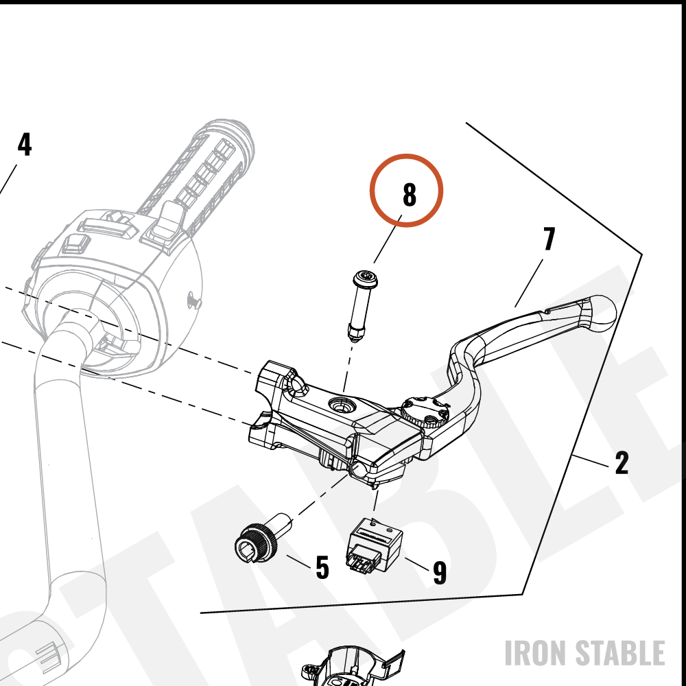Harley-Davidson Bolt, Cl Lvr Pvt, Adjustable