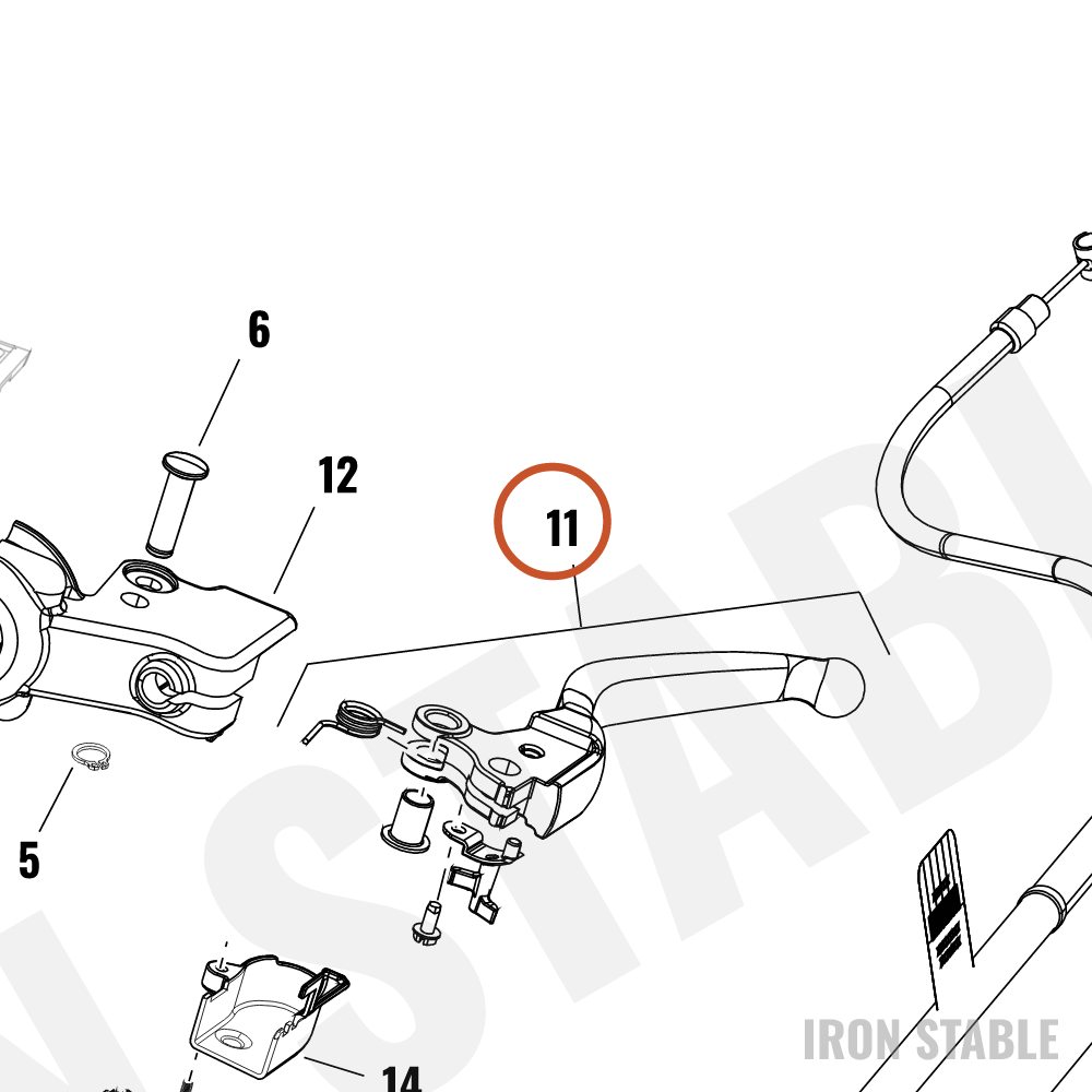 Harley-Davidson Lever, Cl, Cast, Polished
