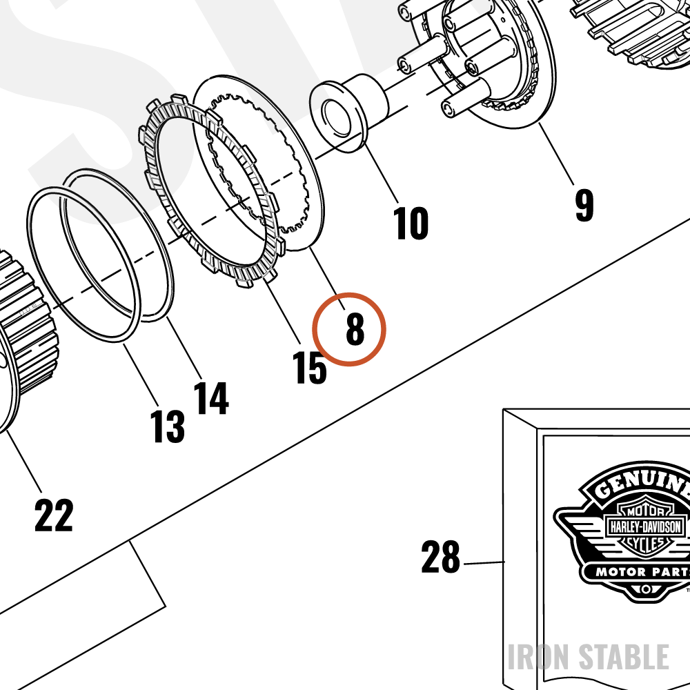 Harley-Davidson Plate, Clutch