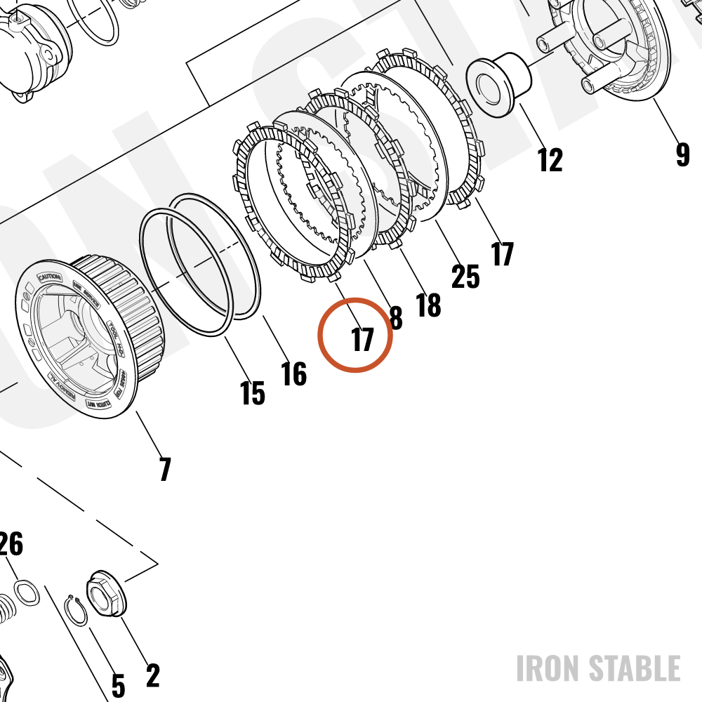 Harley-Davidson Disk B, Clutch, Friction