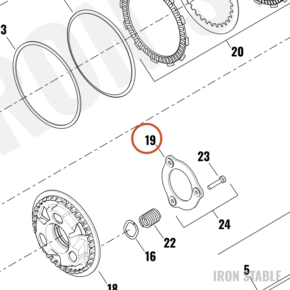 Harley-Davidson Clutch Spring Stopper Plate