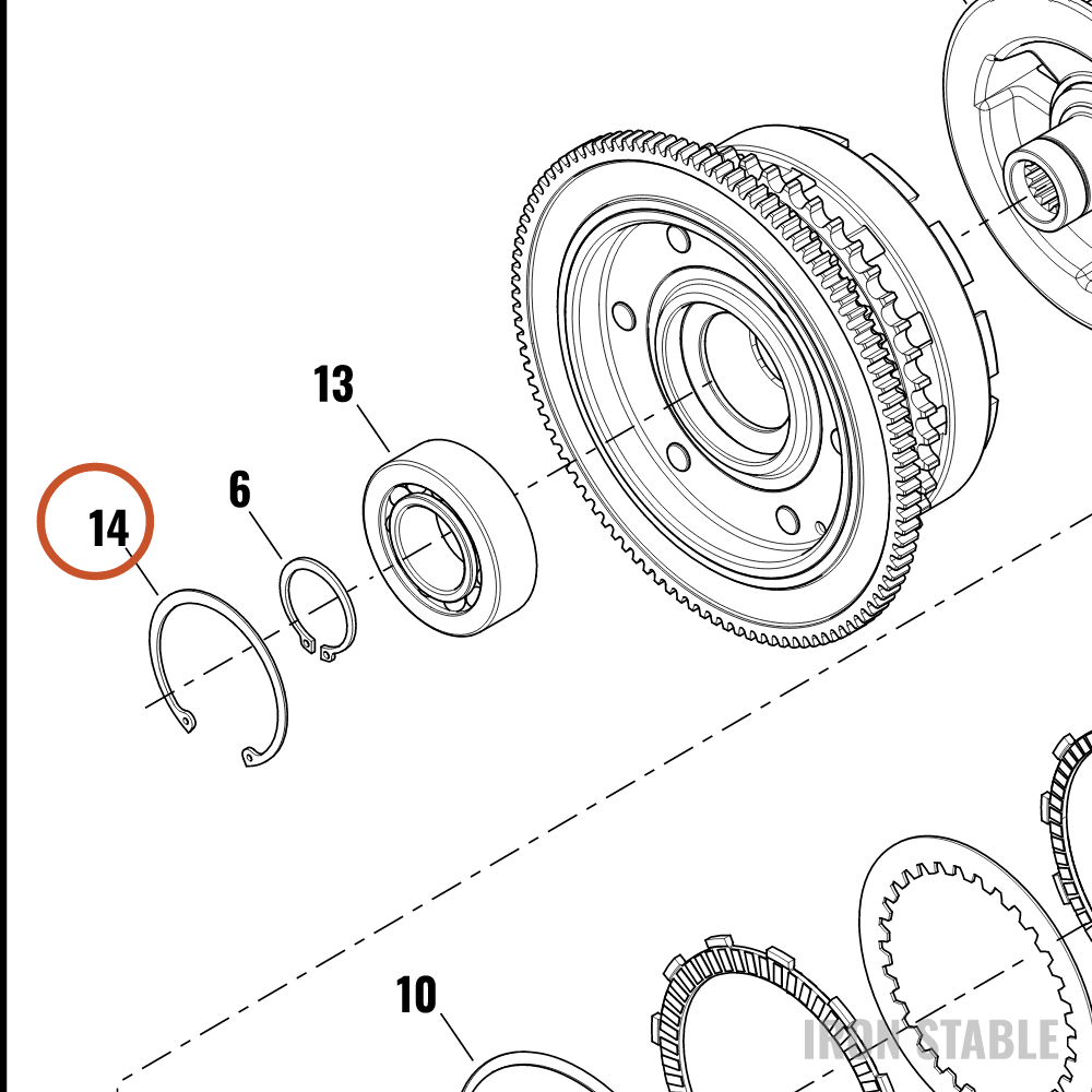Harley-Davidson Retaining Ring, Clutch, Internal