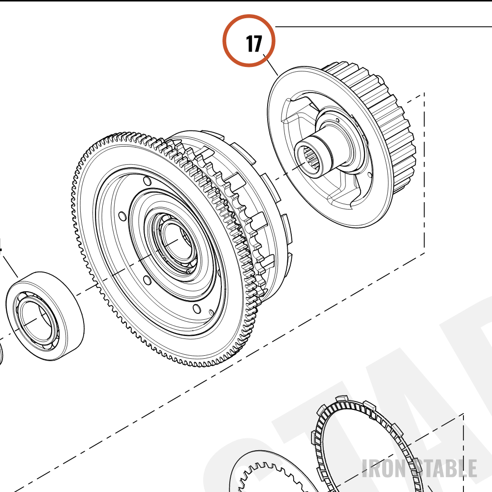 Harley-Davidson Sub-Assembly, Cl, Hub, A&C