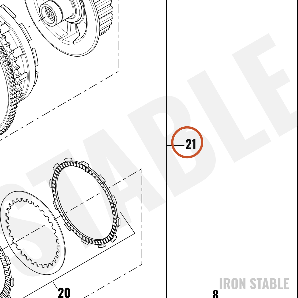 Harley-Davidson Clutch Assembly, 10-Plate, A&C