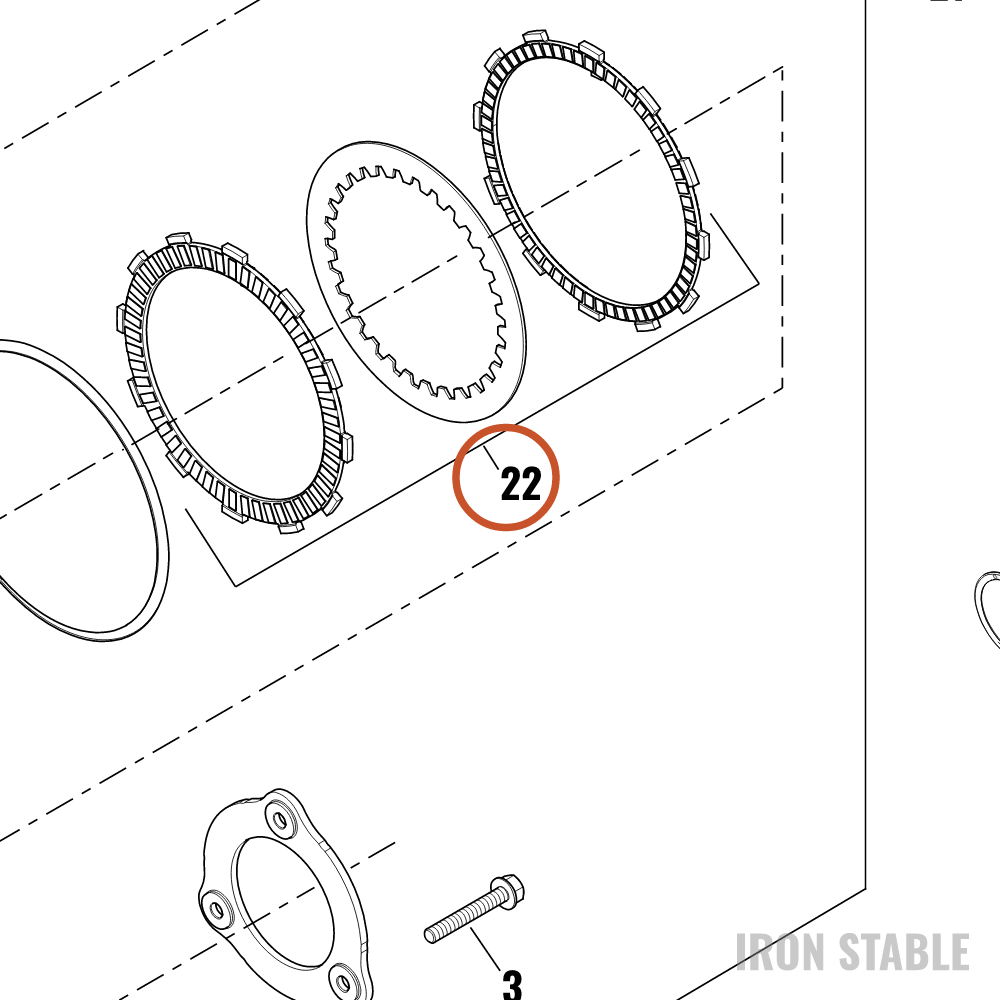 Harley-Davidson Clutch Misc Sub-Component, 10-Plate
