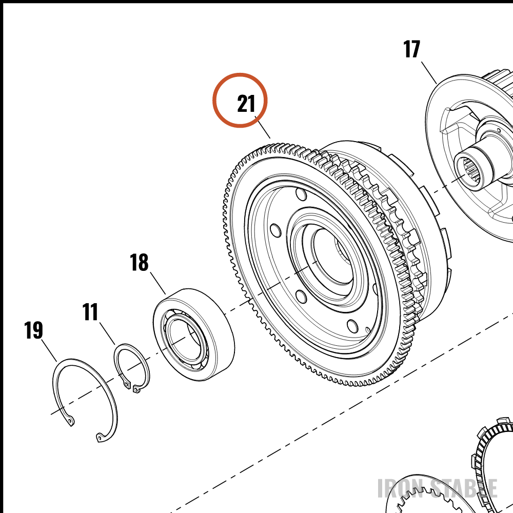 Harley-Davidson Clutch Assembly, Basket, Ring Gear