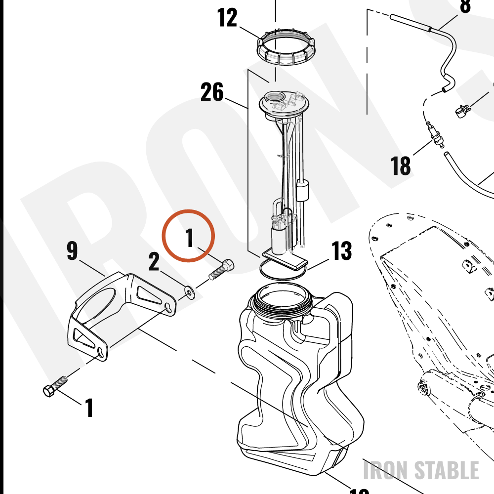 Harley-Davidson Screw, Hbhcs, M10 X 1.5 X 30 Lg