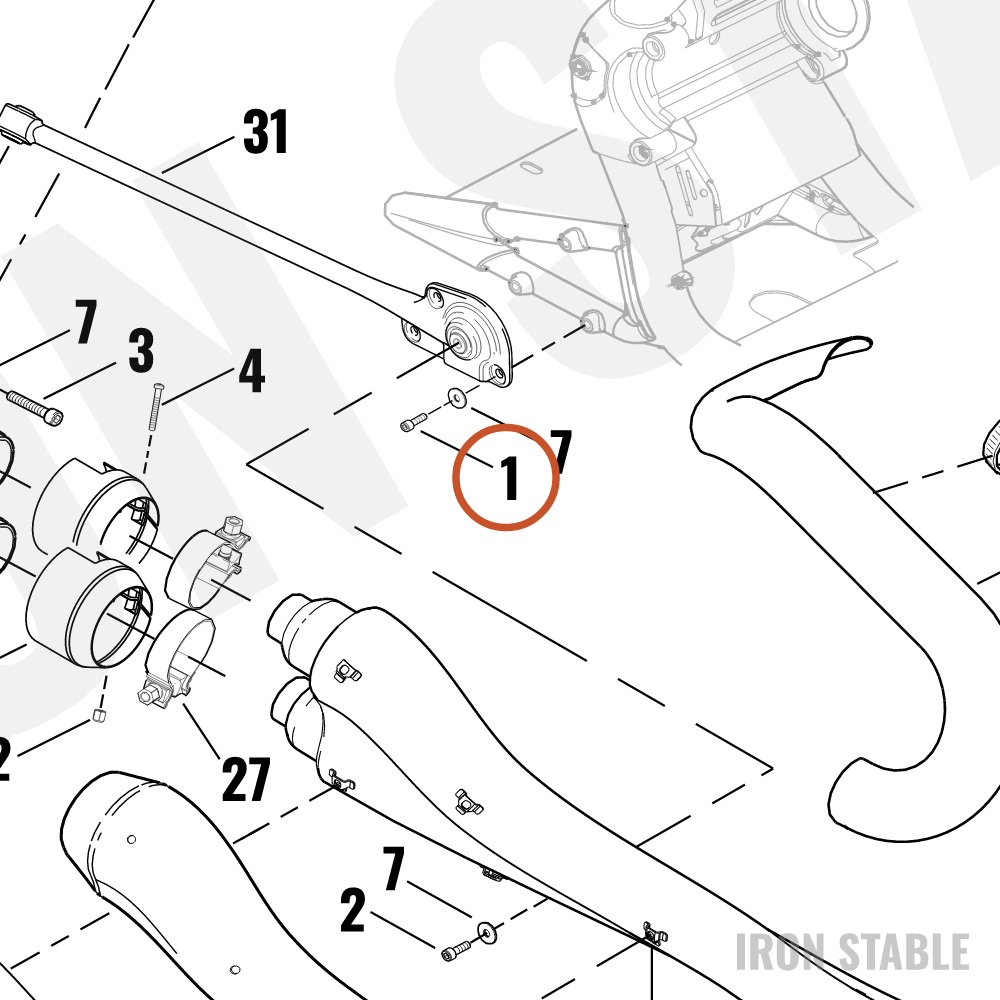 Harley-Davidson Screw, Hshcs, M8 X 1.25 X 20 Lg