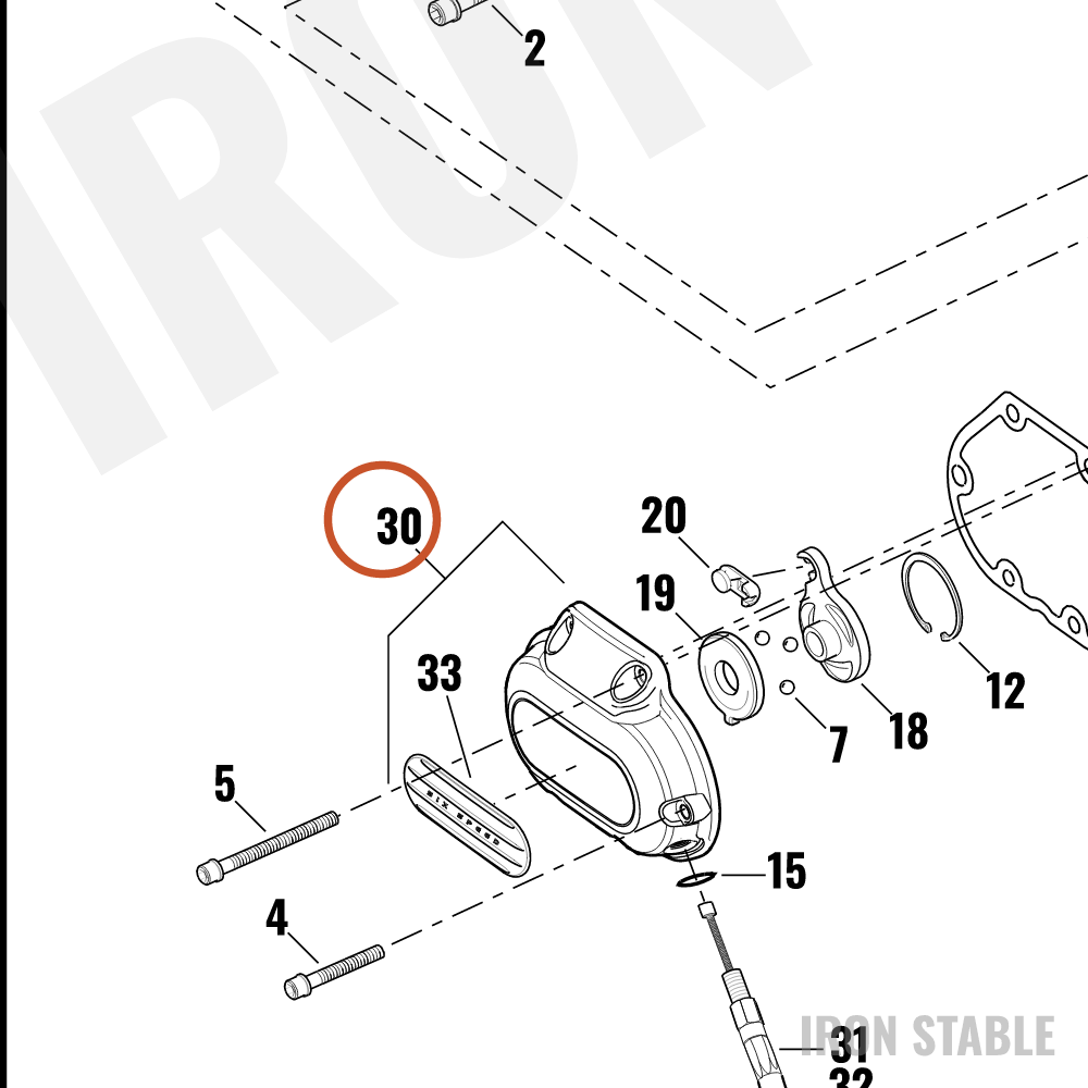 Harley-Davidson Cover Assembly, Trans Sd, 103, Chrome