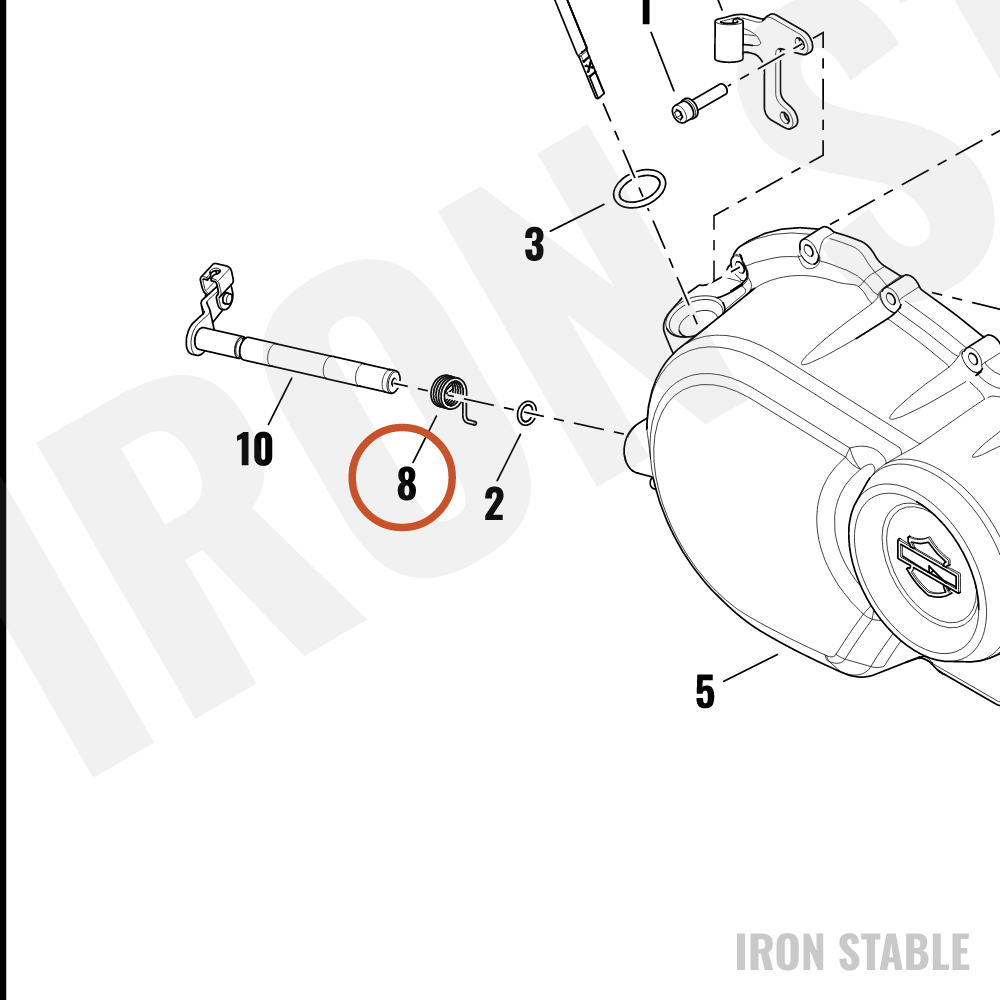 Harley-Davidson Spring, Actuation Shaft, Clutch