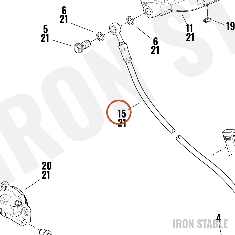 Harley-Davidson Hose, Cl, Chrome