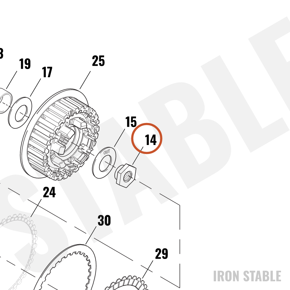 Harley-Davidson Nut, Mainshaft