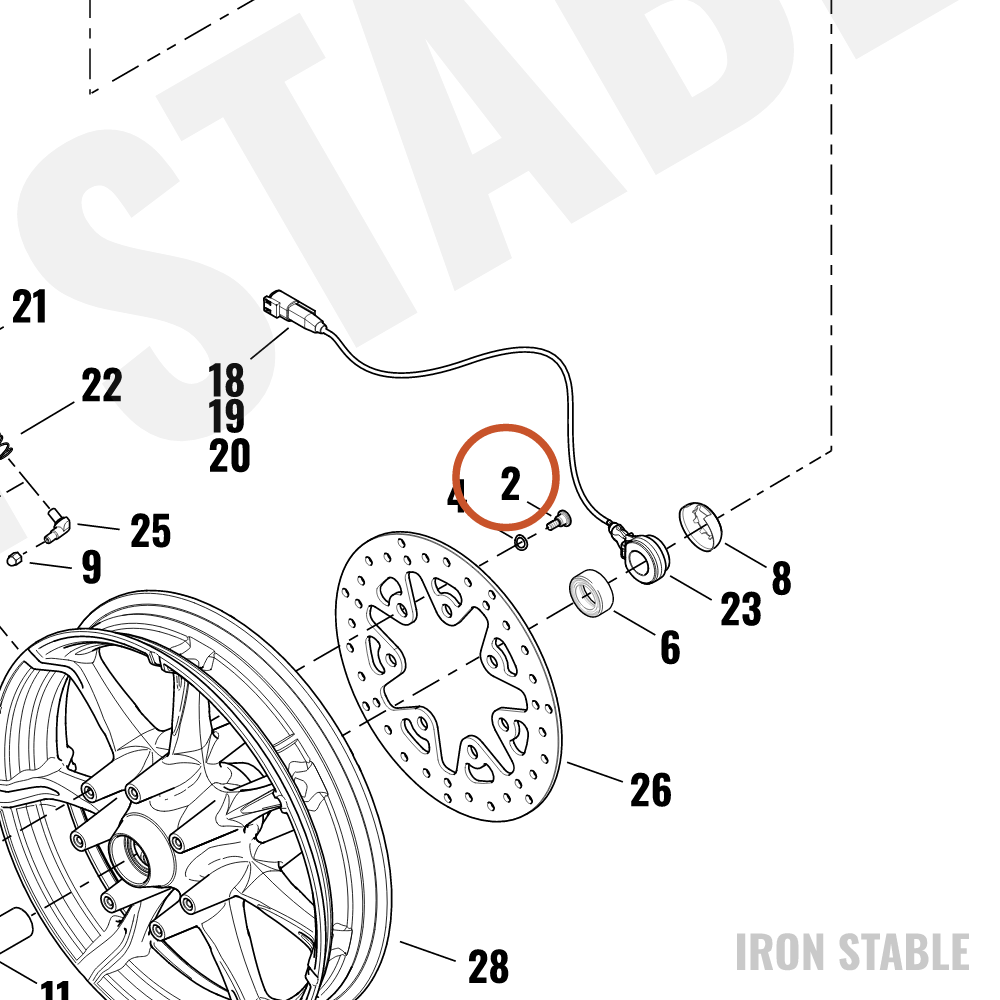 Harley-Davidson Shoulder Bolt, Torx