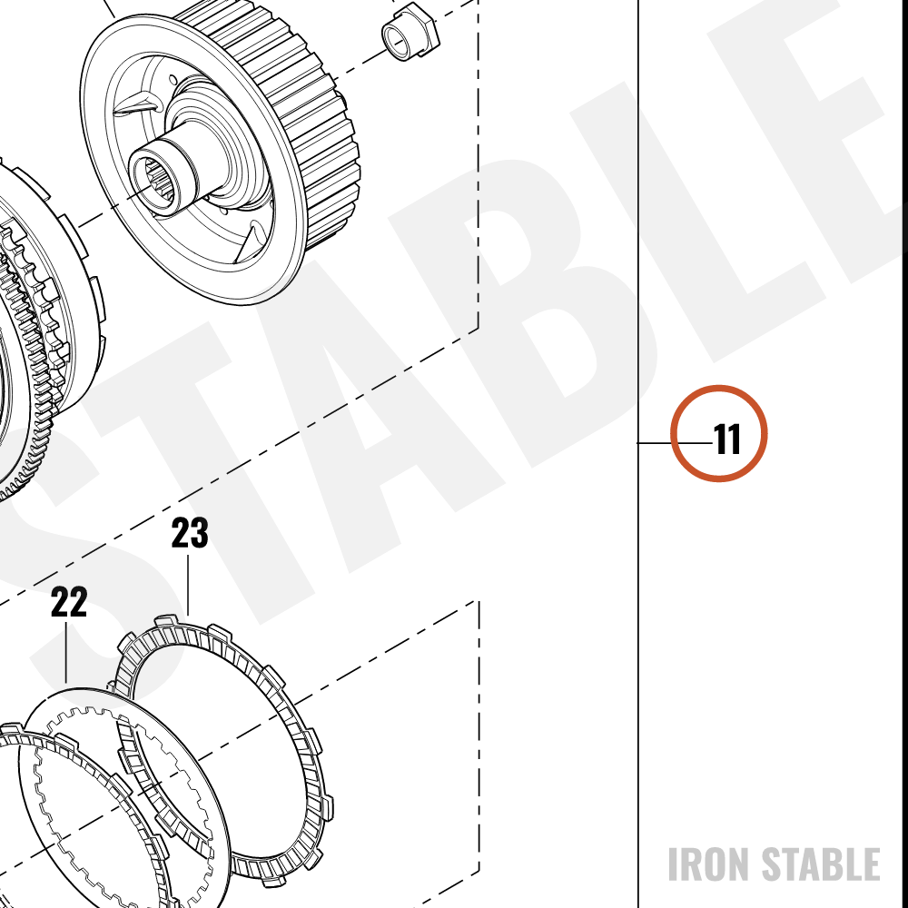 Harley-Davidson Clutch Assembly, 2-Row Bearing