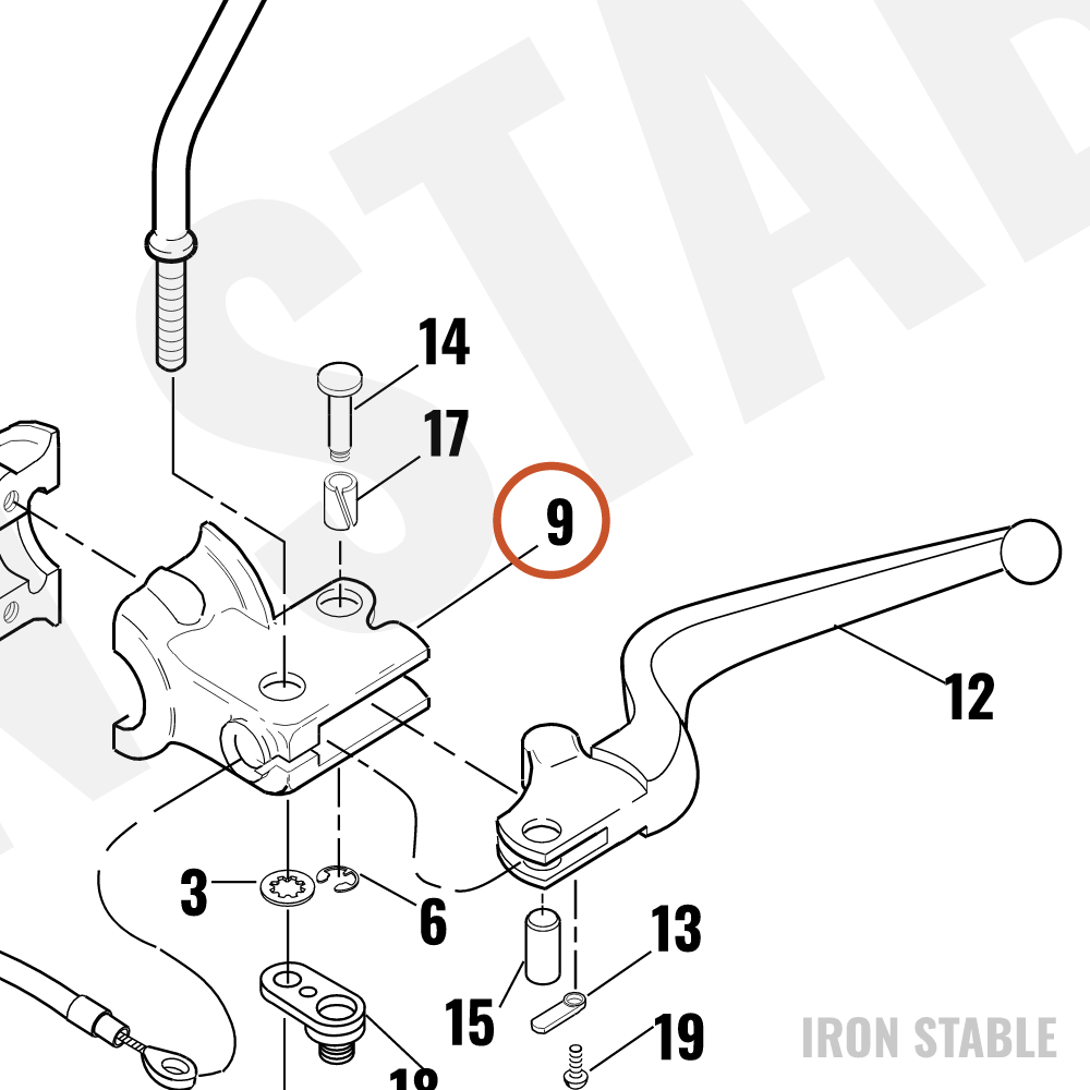Harley-Davidson Bracket, Clutch Lever