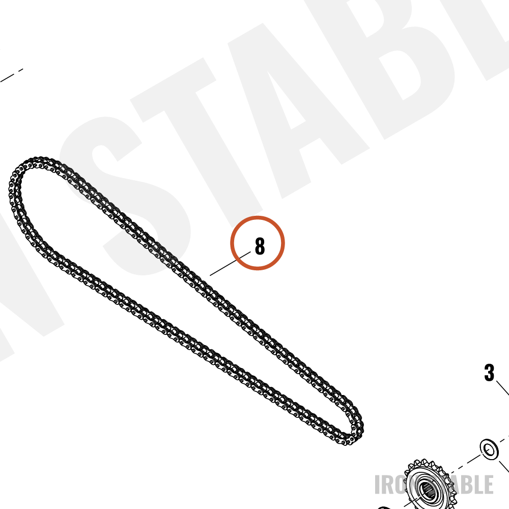 Harley-Davidson Chain, Drive, 128 Link, 530 Chain