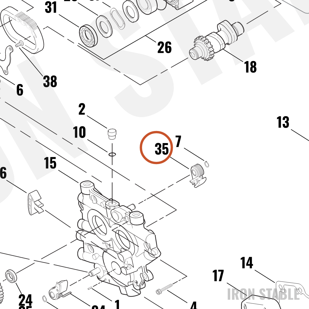 Harley-Davidson Tensioner Assembly, Secondary