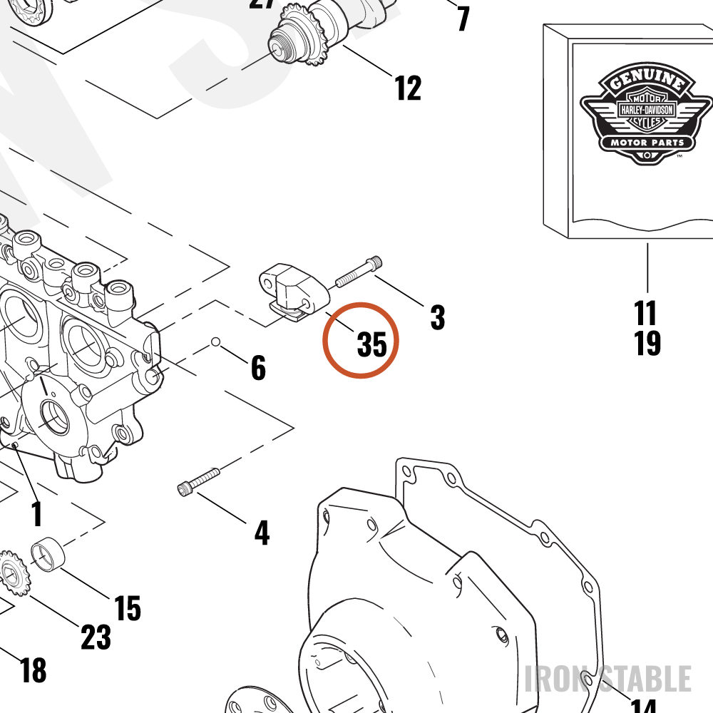 Harley-Davidson Tensioner, Camdr Chn, X