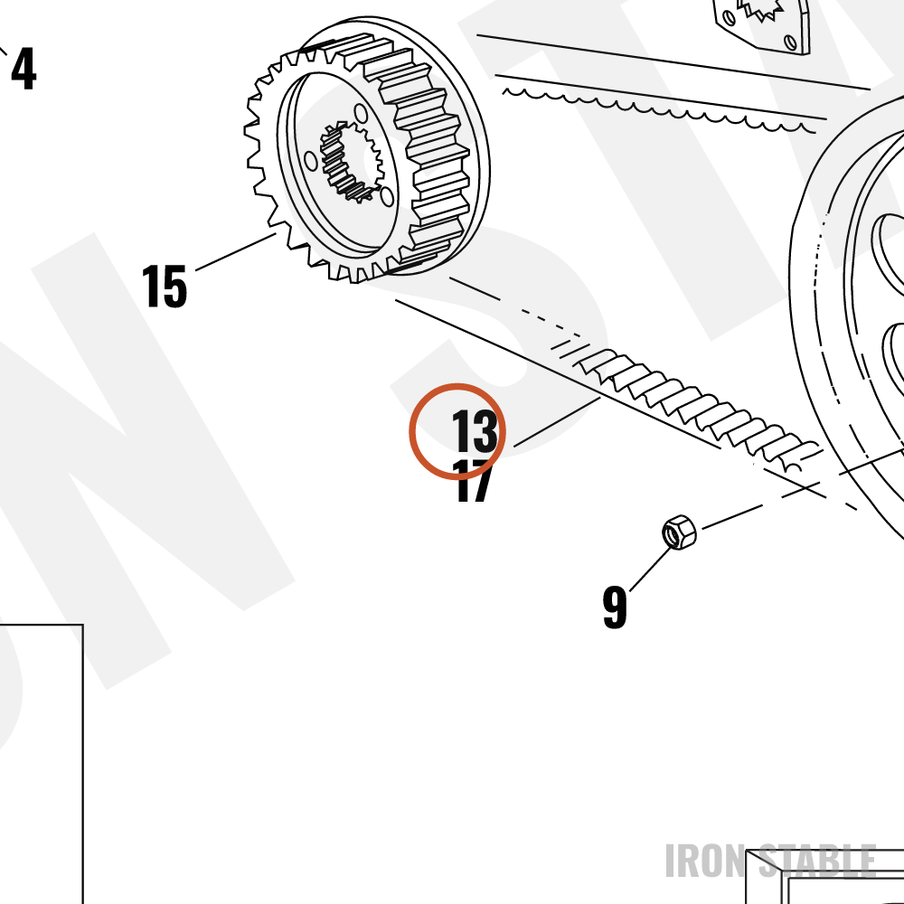 Harley-Davidson Secondary Belt, Xl, 128t