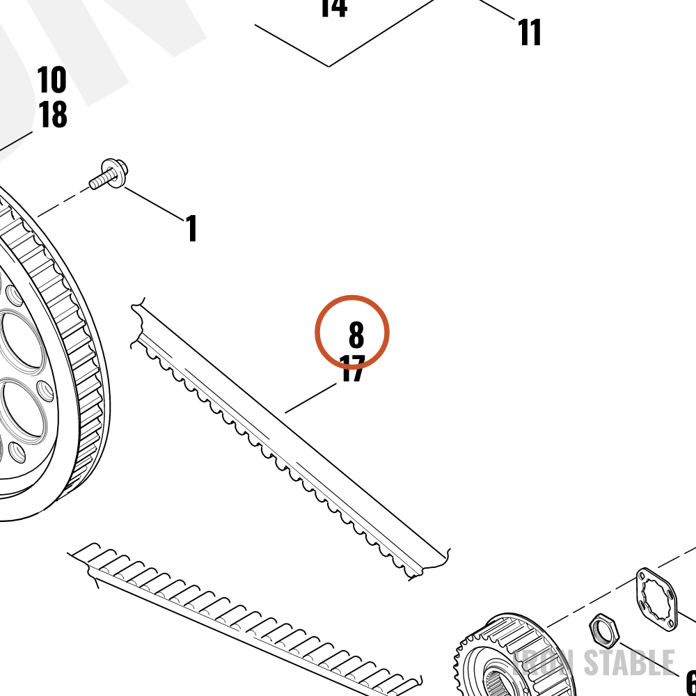 Harley-Davidson Belt, Drive, Secondary, Rr/137t, 1 Wi