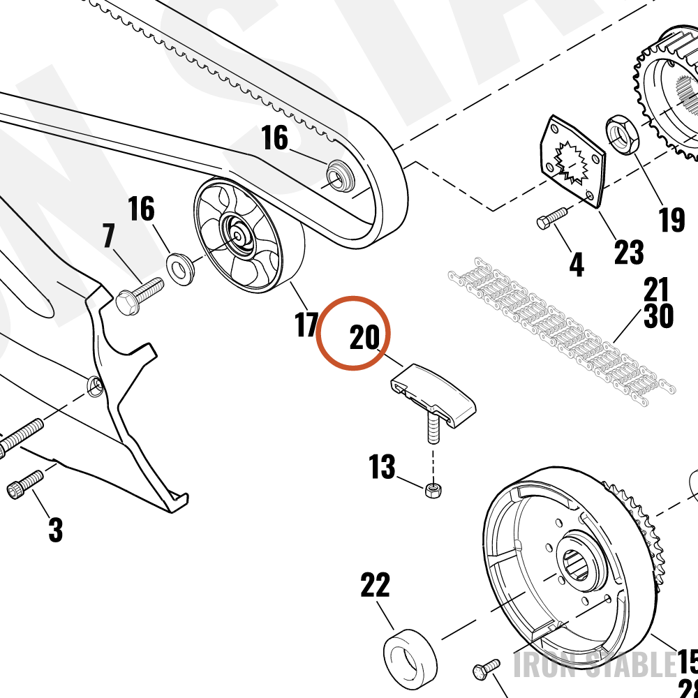 Harley-Davidson Tensioner, Camdr Chn, X