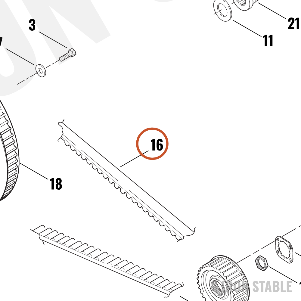 Harley-Davidson Belt, Drive, Secondary, Rr/139t, 1.10