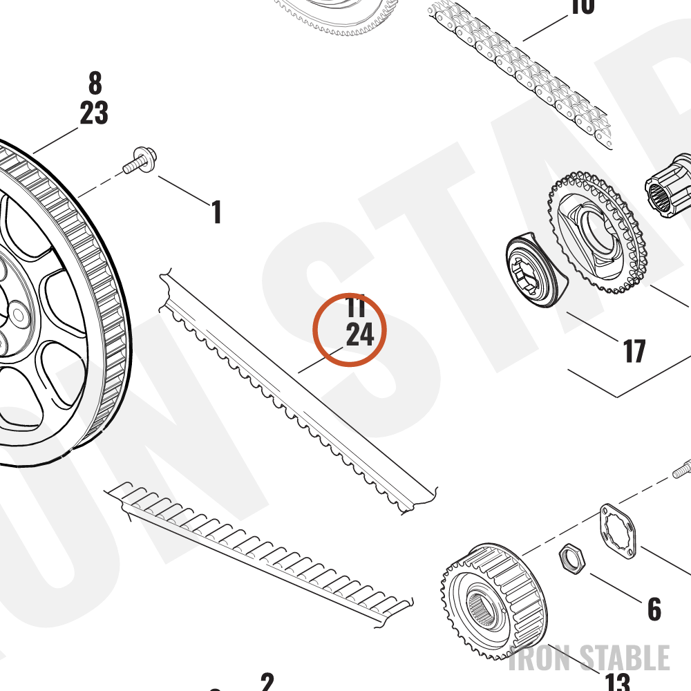 Harley-Davidson Belt, Drive, Secondary, Rr/132t, 20mm