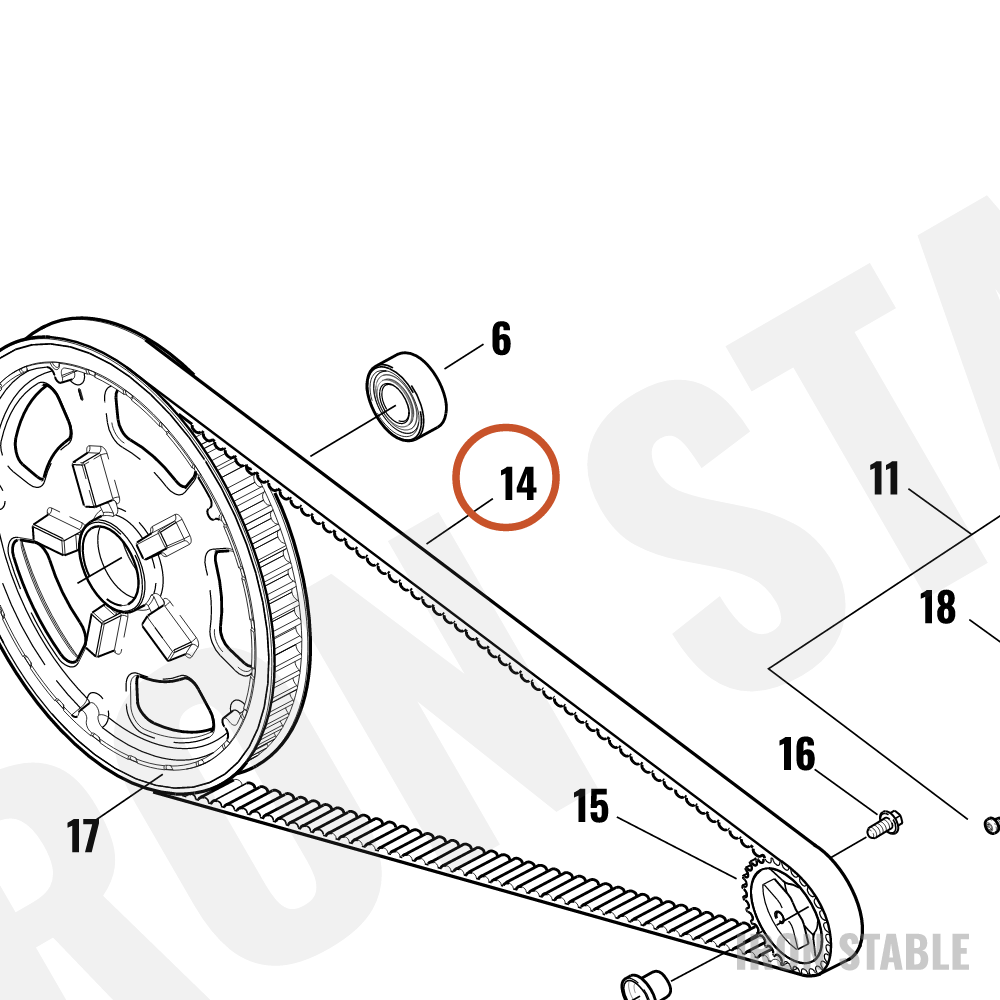 Harley-Davidson Belt, Drive, Secondary, Rr, 151t, 1 Wi