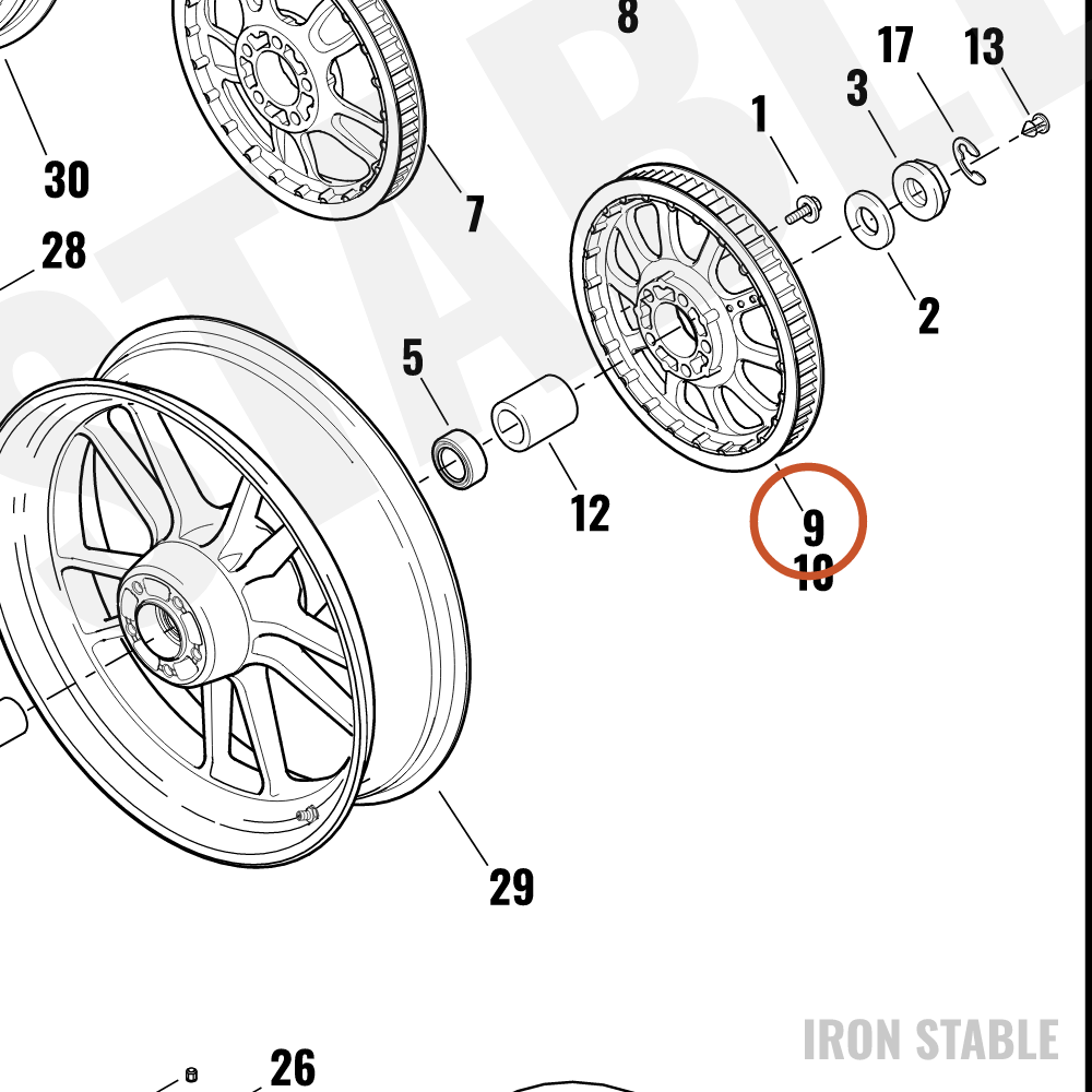 Harley-Davidson Mach, Sprocket Assembly, 66t, Fnl Drv/