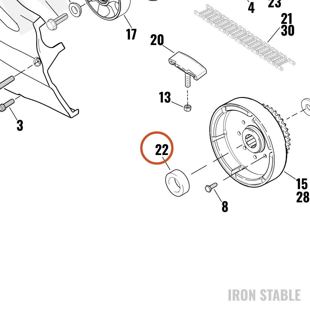 Harley-Davidson Spacer, Sprkt Shaft