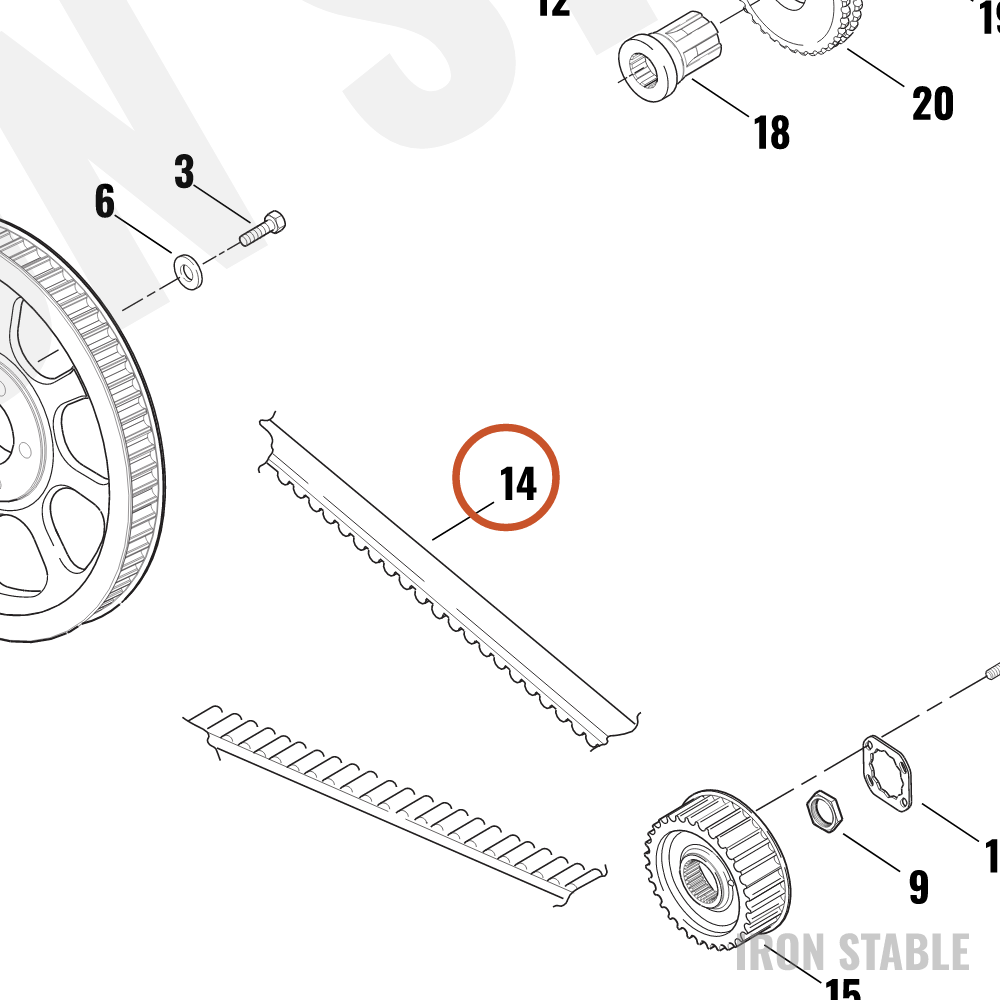 Harley-Davidson Belt, Drive, Secondary, Rr/135t, 1.12